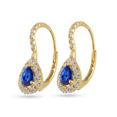 Blue Sapphire & Diamond Earrings - Dracakis Jewellers